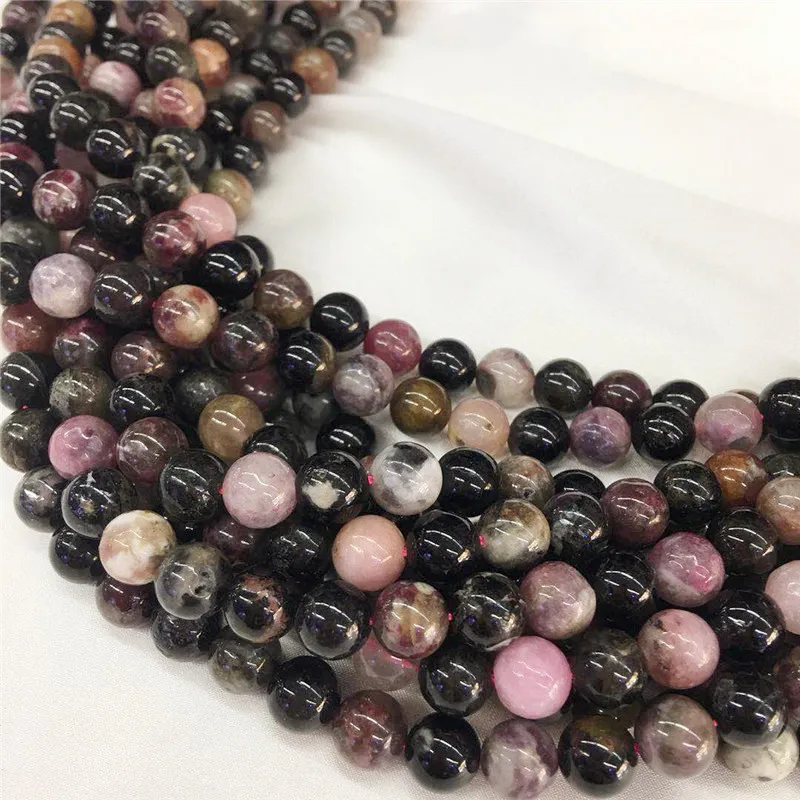 4-10MM 1Strand/Pack Mix 100% Natural Tourmaline Stone Loose Strands Semi-precious Bead Jewelry Beads | Украшения и аксессуары