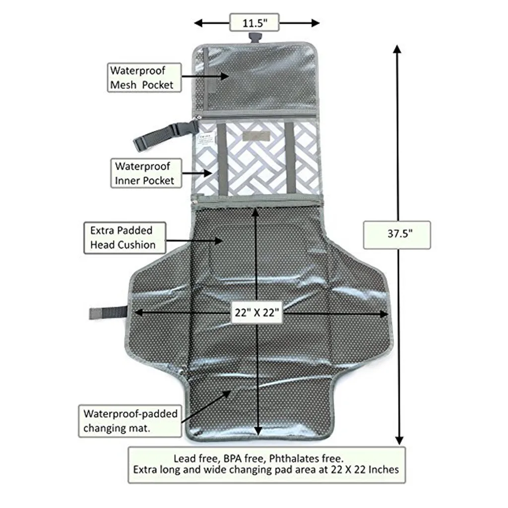 Складные Водонепроницаемые пеленки для новорожденных переносные пеленальные