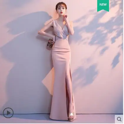 Женское длинное платье с рыбьим хвостом элегантное знаменитости|Женские платья|