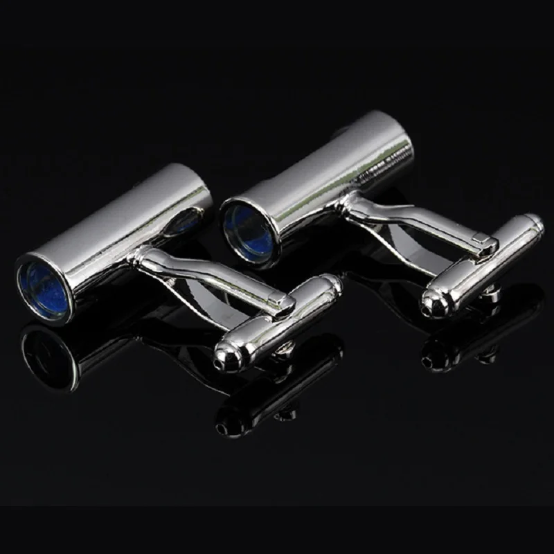 

MeMolissa Display Box Cufflinks Classic Hourglass Design Cufflink Glass Bottle with Blue Sand Abotoadura Free Tag & Wipe Cloth