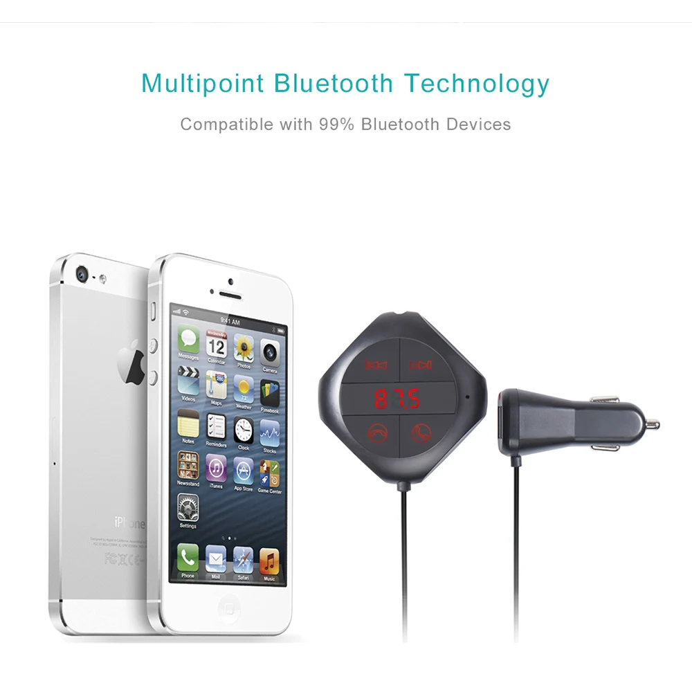 Прикуриватель AUX Bluetooth адаптер Handsfree аудио автомобильный комплект MP3 музыка