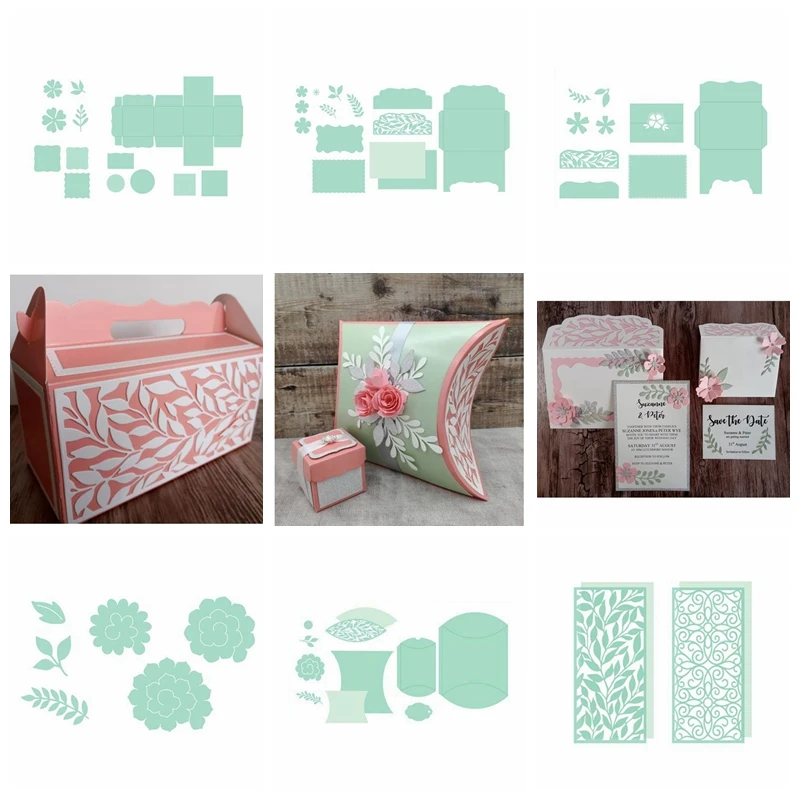 3D складной подарочная коробка рамка металлические режущие штампы трафареты для