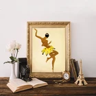 1927 Джозефина Бейкер Банановая Юбка принт пол Колин Искусство Декор Джаз возраст Париж изображение африканская американская французская Картина на холсте женщина