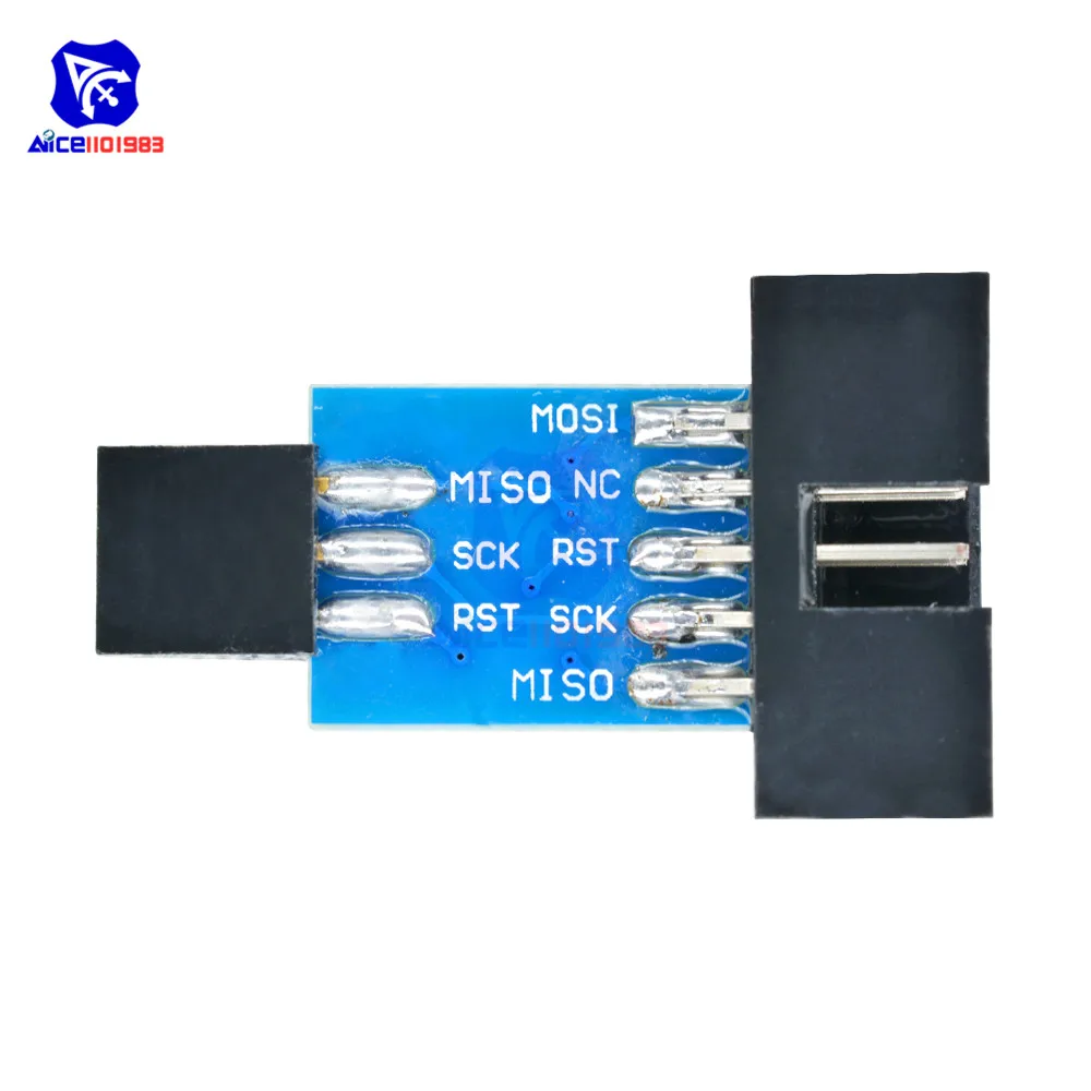 10-контактный Стандартный 6-контактный конвертер diymore для Arduino ATMEL STK500 AVRISP USBASP |