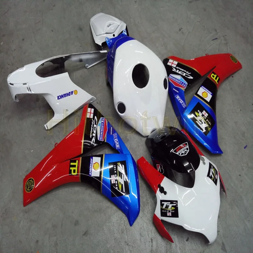 

Товар для мотоцикла на заказ для CBR1000RR 2008 2009 2010 2011 CBR 1000 RR Обтекатели + кнопки + литьевая Форма красного, синего и белого цвета M2