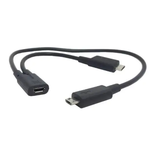 Разветвитель CY Micro USB Мама на 2 папа Удлинительный зарядный кабель для Galaxy S5 i9600 S4