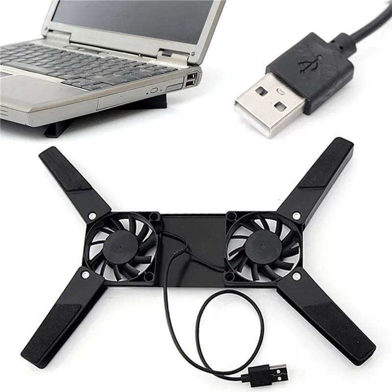 Вращающийся usb-вентилятор охлаждающая подставка для ноутбука 2 вентилятора кулер для ноутбука кулер для компьютера USB подставка с вентилятором для ноутбука 8-14 дюймов