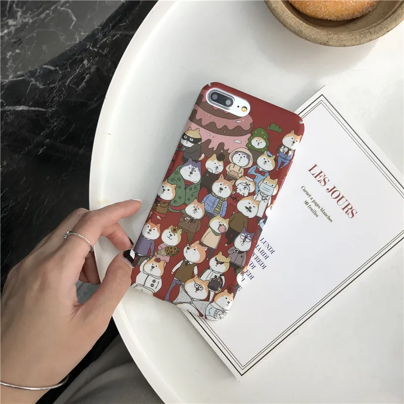 Mouplayca смешной Акита Шиба ину щенок Жесткий PC чехол для телефона Fundas Coque iphone 7 7Plus 6 6S