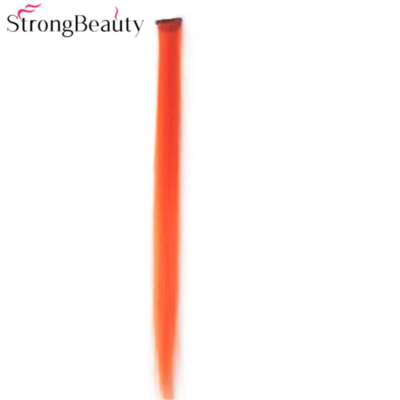 StrongBeauty женские цветные удлиненные волосы 50 см Синтетические прямые накладные на