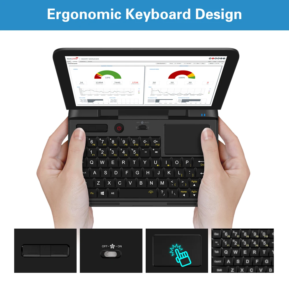 Bestellen GPD MicroPC Micro PC Intel Celeron N4120 UHD Grafiken 600Tablet Windows 10 8GB RAM 128GB SSD Tasche Mini PC Computer Laptop