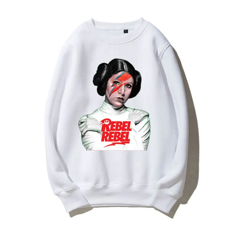Мужская толстовка с капюшоном Princess Leia Rebel флисовая утепленная длинным рукавом