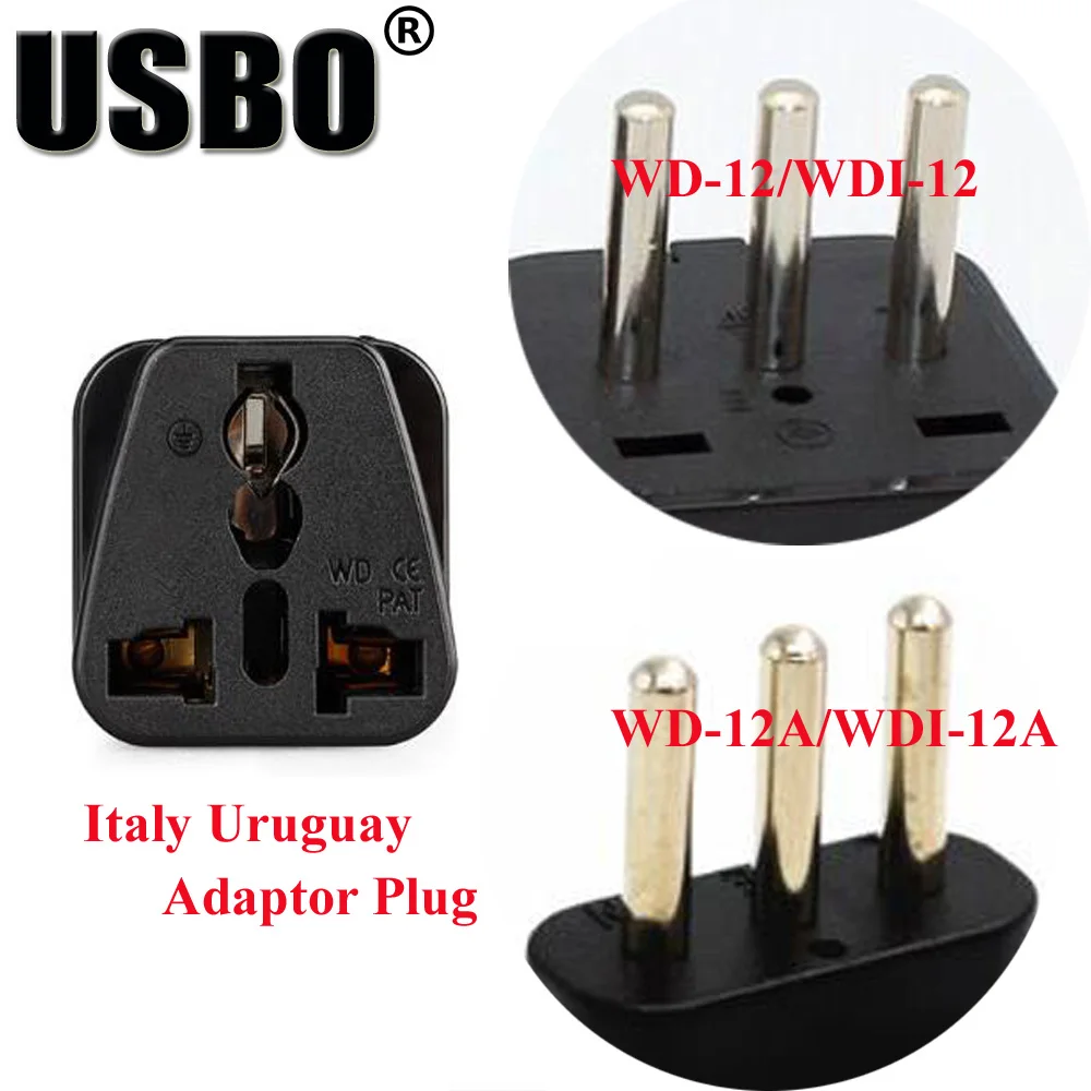 Supply Black white 10A 250V Italy universal travel adaptor plug AU/UK/US/EU to Uruguay power Adaptor socket convertor | Электроника