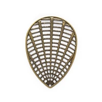 10 piece bronze tone filigree oval shaped wraps charms pendants connnector embellishments findings jewelry making diy 50 60mm