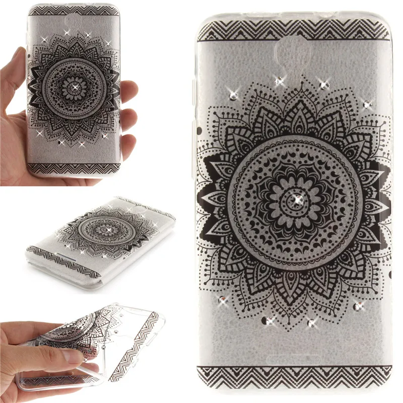Роскошные картины Цветок Прозрачный bling diamond чехол для телефона Alcatel Pixi 4 5.0 5010D