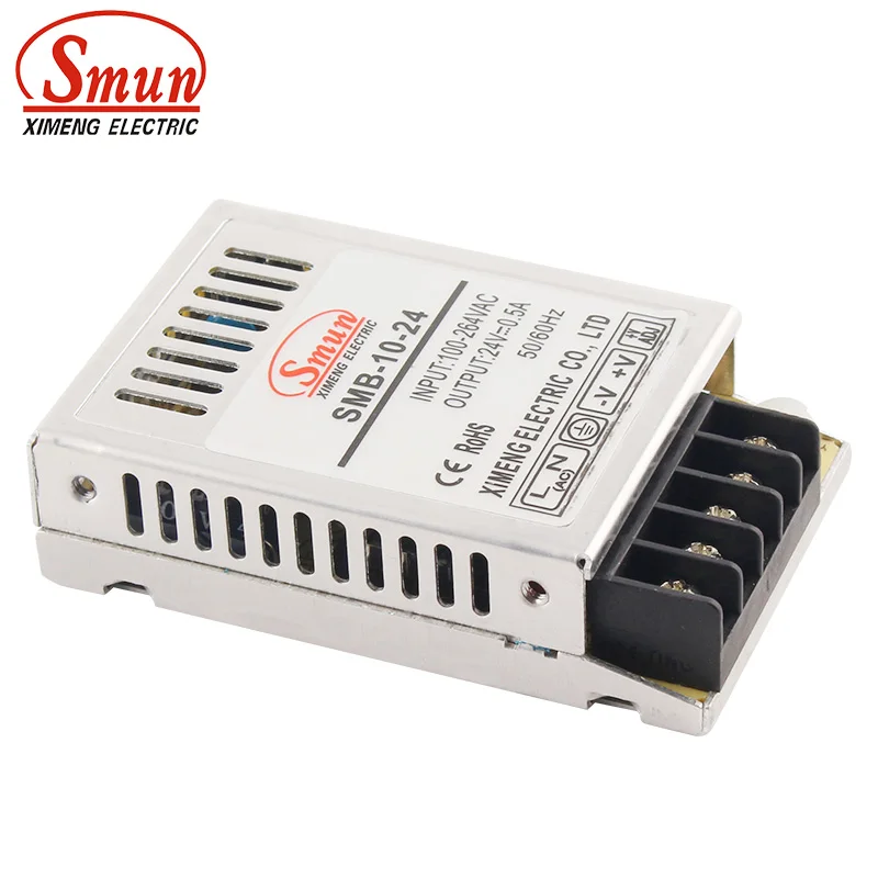 SMUN SMB 10 24 Вт ультратонкий Тип источник питания с одним выходом и переключением