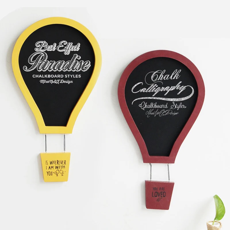 Red-Yellow Настенное подвесное украшение, деревянные поделки, воздушный шар, классная доска, доска для сообщений, доски для записей, детская комната, памятные доски, украшения - Цвет: Red-Yellow