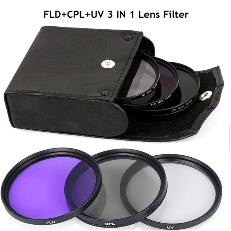 Новый набор фильтров для объектива 49 мм UV CPL FLD 3 в 1 с сумкой Canon Nikon Pentax|Фотофильтры