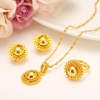 ethiopian gold filled jewelry set pendant necklaces earring ring africa women men bridal weddingjewelry dubai party eritrea set