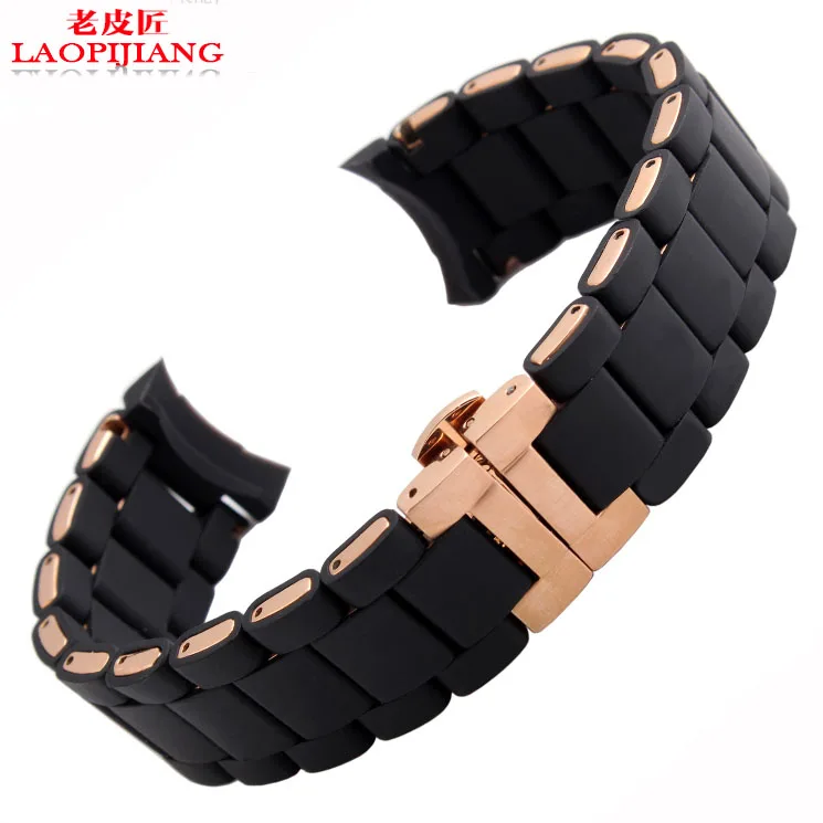 Резиновый ремешок для наручных часов Laopijiang ремешок-адаптер Baotou AR5890 AR5905 AR5919 и AR5858 |