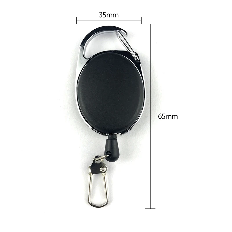 Брелок для ключей с выдвижной пряжкой многофункциональный черный мини-брелок