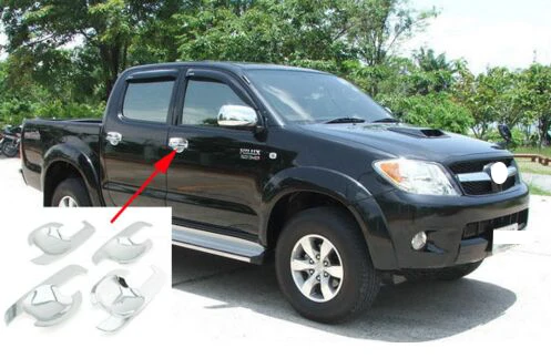 2012 для Toyota Hilux аксессуары ABS хромированная дизайнерская дверная ручка вставная