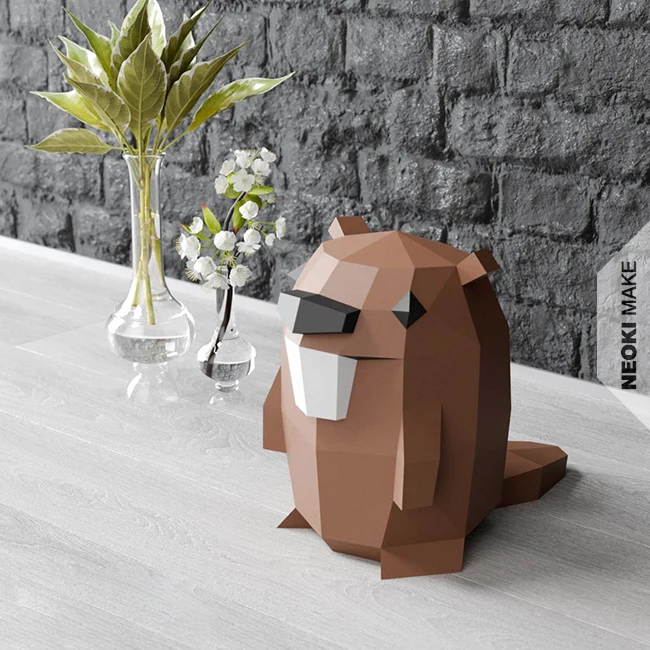 Креативные простые 3D геометрические панды, украшения для дома, скандинавские ветряные бумажные формы, ручная работа, сделай сам, материал, упаковка, украшение