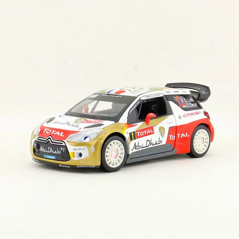 1:26/литая под давлением металлическая модель/Citroen DS3 WRC racing/звук и светильник/подарок для детей/Вытяжка/образовательная Коллекция/подарок для детей - Цвет: Темный хаки