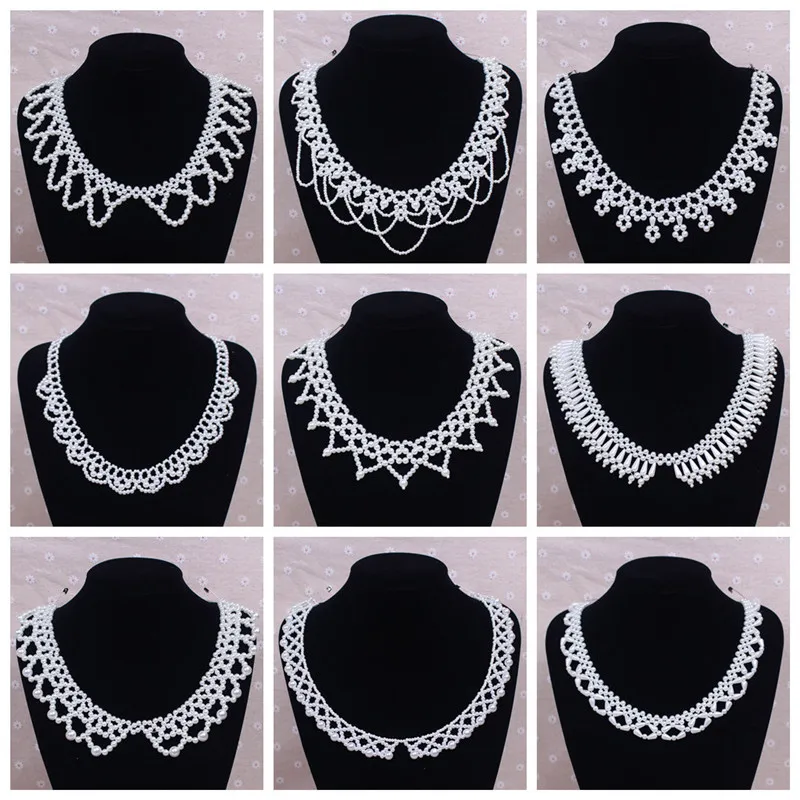 1Pc Women Collar Pearl Lace Applique Shirt Decorative Trims DIY Dress Clothes Sewing Accessories ZK767 | Дом и сад
