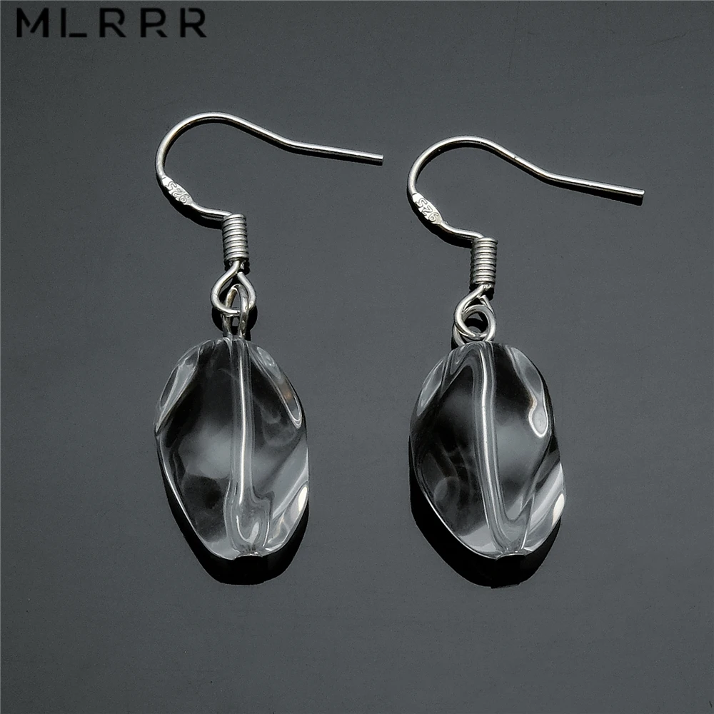 

Vintage Classic Natural Stone Jewelry High Quality Simple White Crystals Pendant Drop Earrings for Women