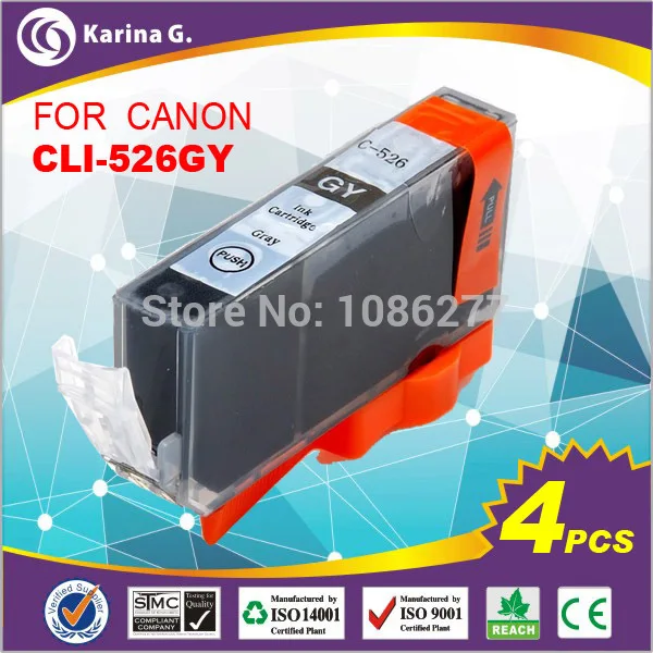 

Compatible ink Cartridge for Canon MG8150 MG6150 cartridges for CLI-526GY 4PK