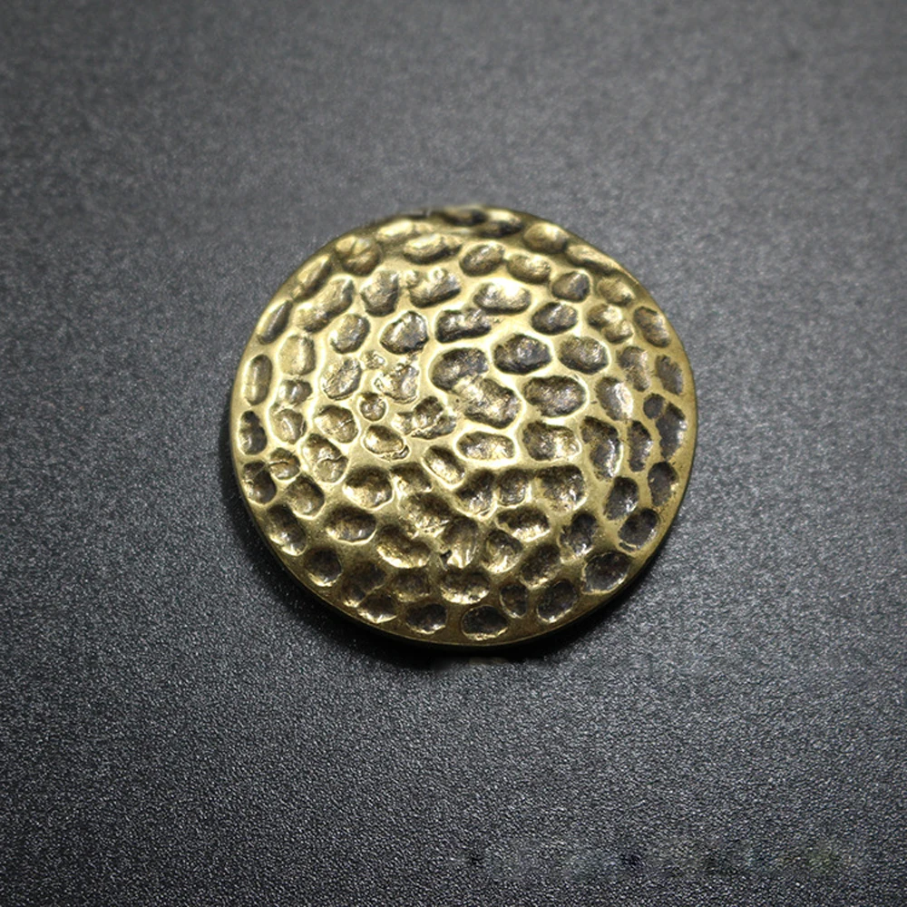 

5pcs/lot 31mm leather craft meteor crater design round rivet screws button wallet decoration solid brass metal hareware