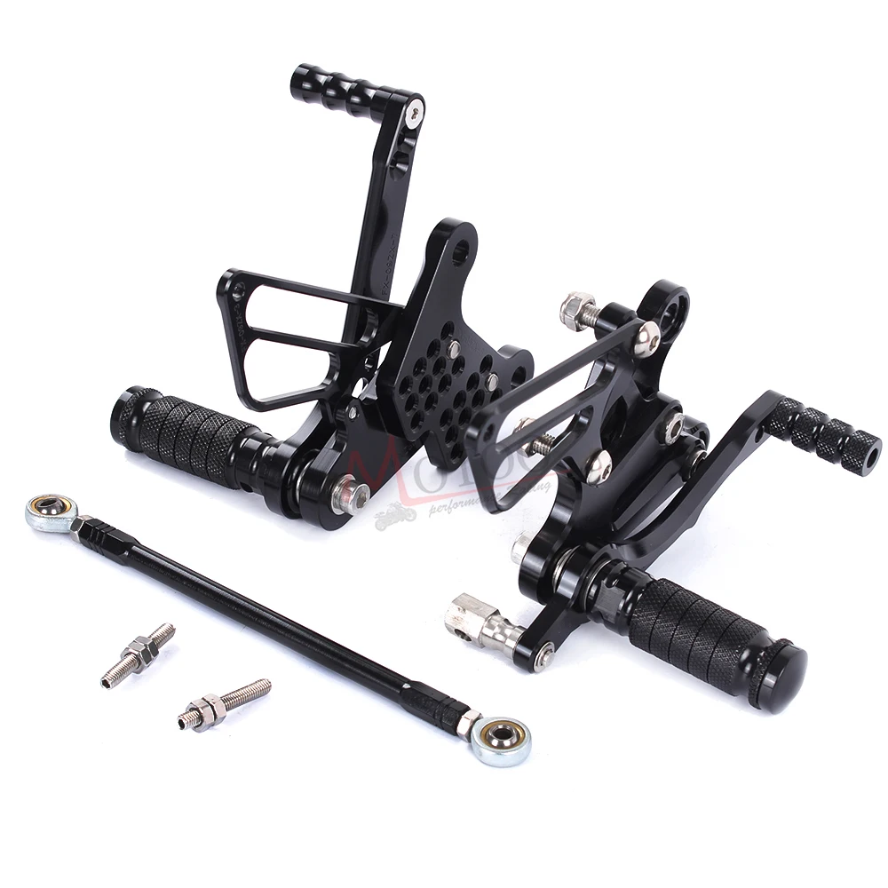 Комплект задних алюминиевых мотоциклов с ЧПУ Motoo-Full Rearset для Кавасаки ZX6R ZX-6R ZX 6R 2009