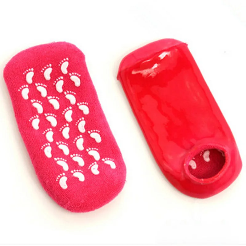 1 пара носков Adomaner + перчаток гелевая для спа увлажняющий отбеливающая