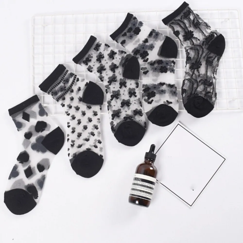 Женские носки Модные сетчатые Прозрачные шелковые прозрачные летние Meias Mulheres