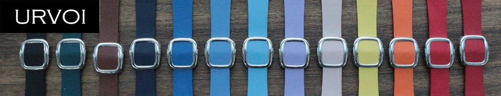 URVOI, современный ремешок с пряжкой для apple watch, серия 5, 4, 3, 2, 1, ремешок для iwatch, мягкий гладкий верх, зернистая кожа, удобный на ощупь