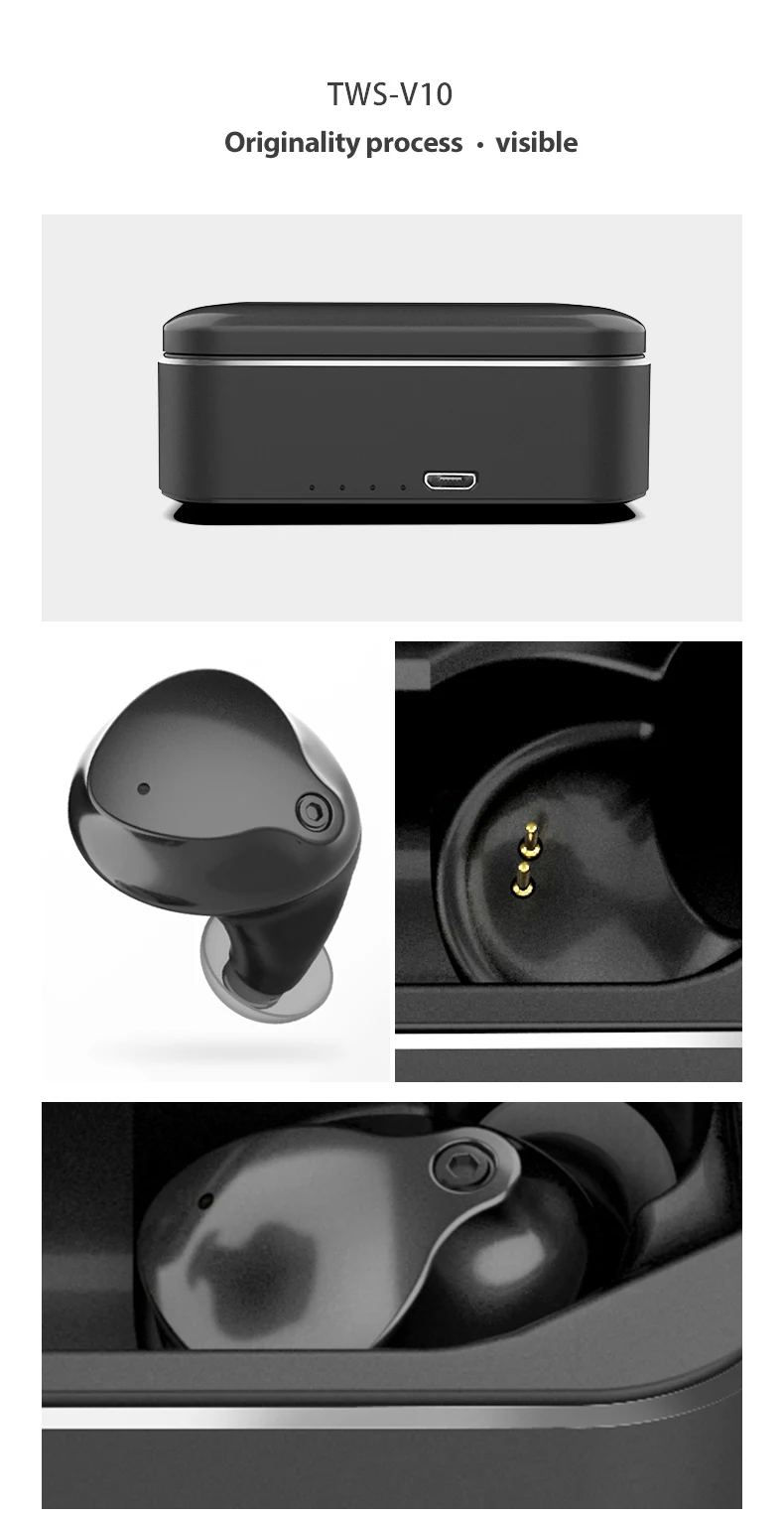 Femperna Bluetooth наушники отпечатков пальцев Touch 5,0 3D стерео Беспроводная гарнитура с 3200 мАч зарядная коробка Спортивная шумоподавление