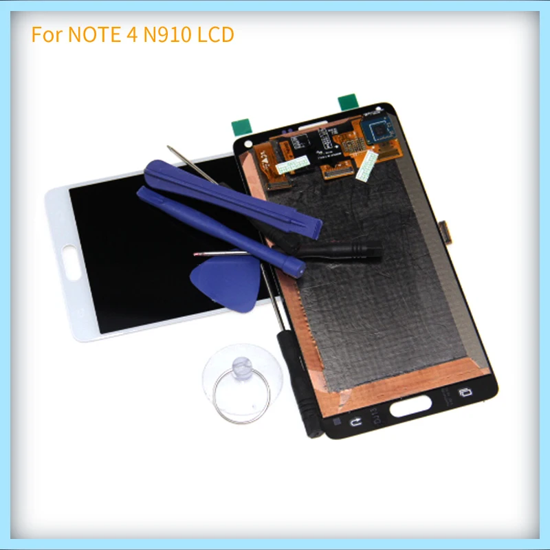 ЖК дисплей с дигитайзером сенсорного экрана для Samsung Galaxy Note 4 N910 N910C N910A N910F|Экраны
