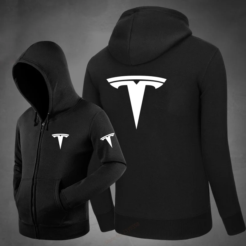 Мужская однотонная Толстовка Tesla толстовка зима-осень 2019 | одежда