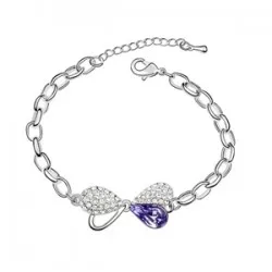 2017 новая мода сердце со стразами браслеты с узлом корейские высококачественные