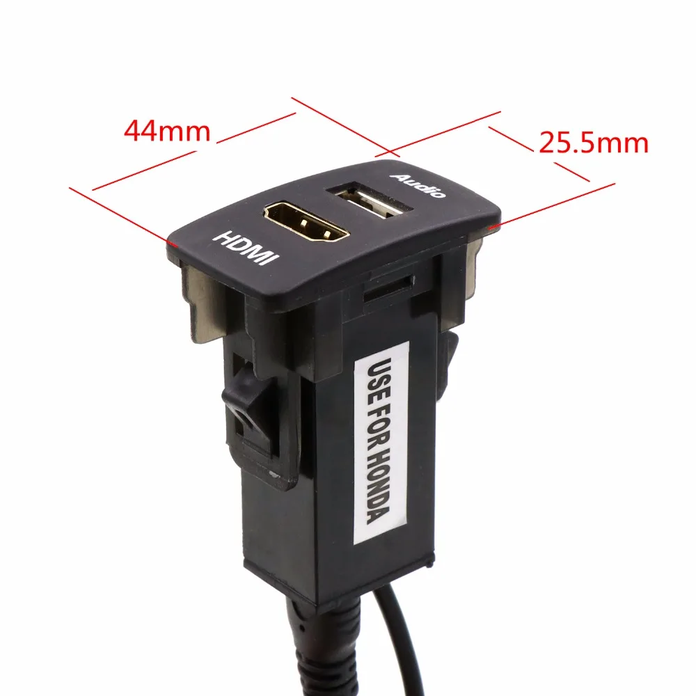 Автомобильное зарядное устройство с аудиовходом USB и разъемом HDMI для Honda Civic Spirior