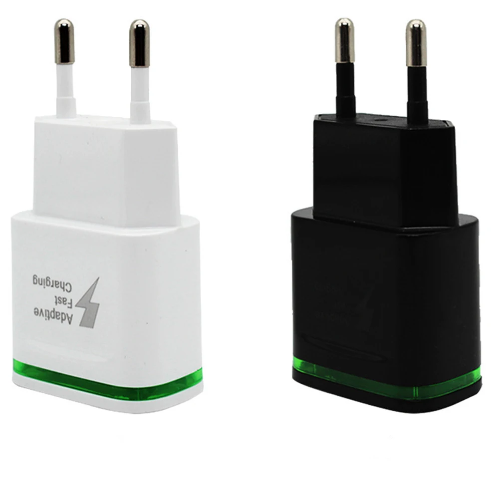 Штепсельная вилка ЕС 1 порт светодиодный легкое зарядное устройство usb 5 в 2A