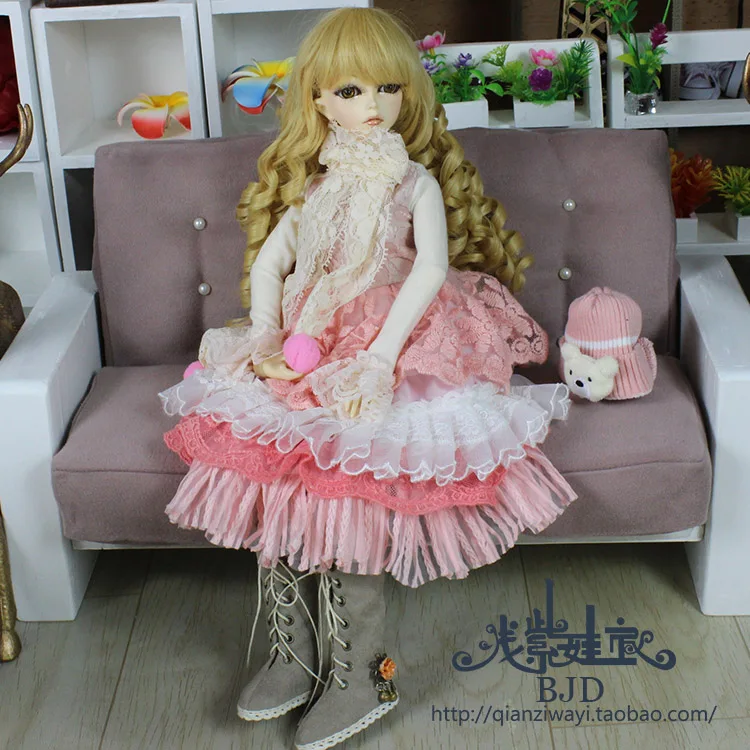 1/4 1/3 масштаб BJD платье+ шляпа+ шарф для SD одежды BJD куклы аксессуары, не включены куклы, обувь, парик и другие аксессуары 18D1598