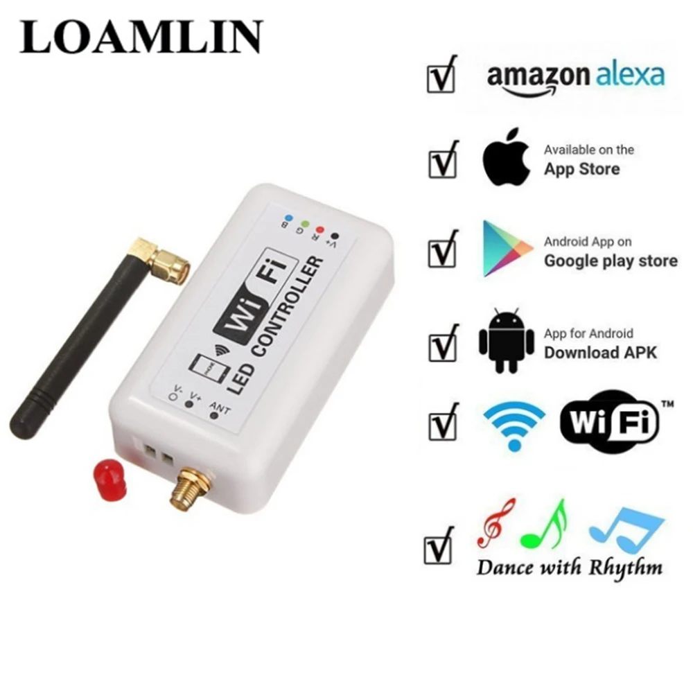 Светодиодный контроллер RGB Wi-Fi музыкальный Wifi370 светодиодный для Iphone Android 2 3