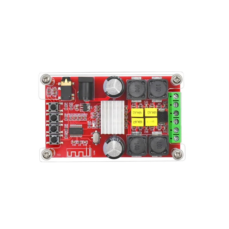 

Kaolanhon DC12~24V 50W*2 TPA3116D2 High Power 5.0 Bluetooth Power Amplifier Board Crystal Digital Power Amplifier Board XH-A302