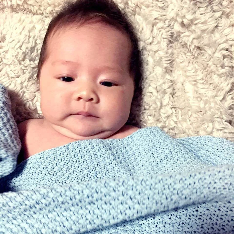 SENNLLJUNG клетчатое 100% Хлопковое трикотажное одеяло с кондиционерами Клетчатое на