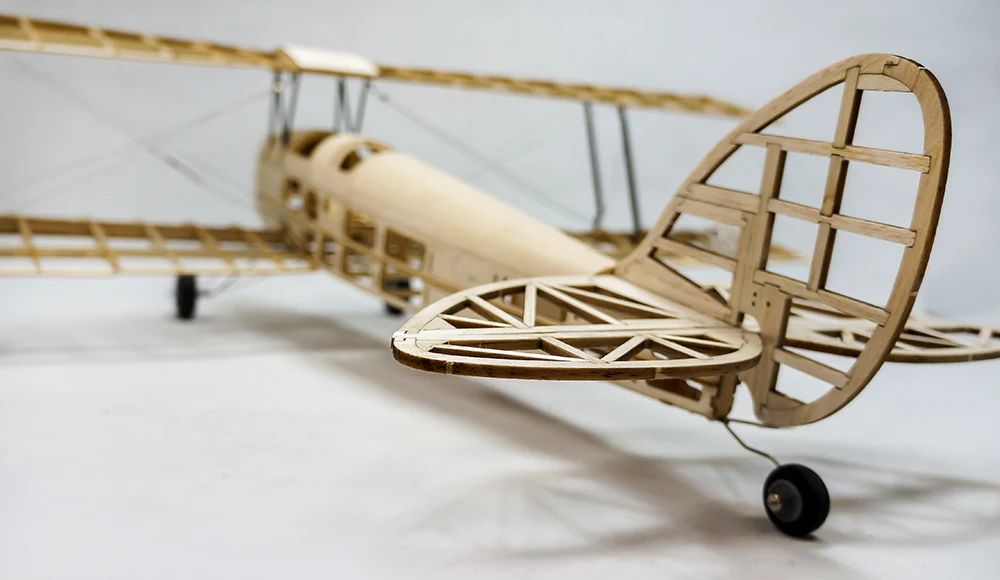 De habilland DH82a Мини Тигр Мотылек RC самолет биплан 980 мм размах крыльев лазерная резка набор из пробкового дерева модель/деревянный план