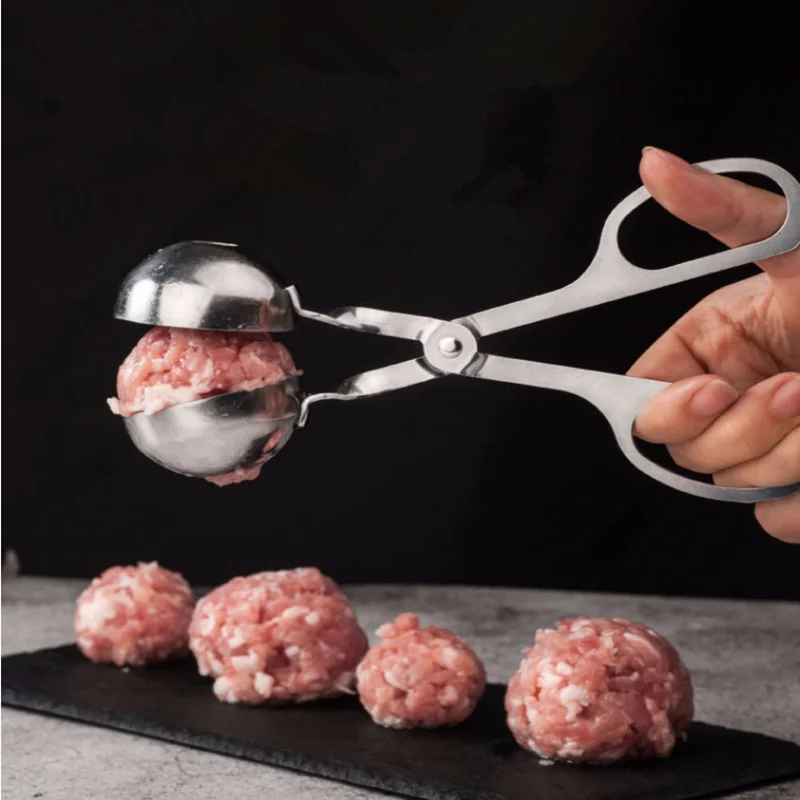 Размер мяча 1 4 &quot&amp 7&quot нержавеющая сталь ложка для теста печенья мясные щипцы