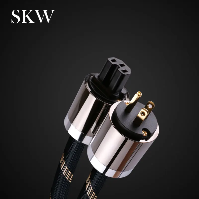 Кабель питания SKW HIFI с вилкой Стандарта США/ЕС кабель 6N OCC длиной 1 м 5 2 3 для фильтра