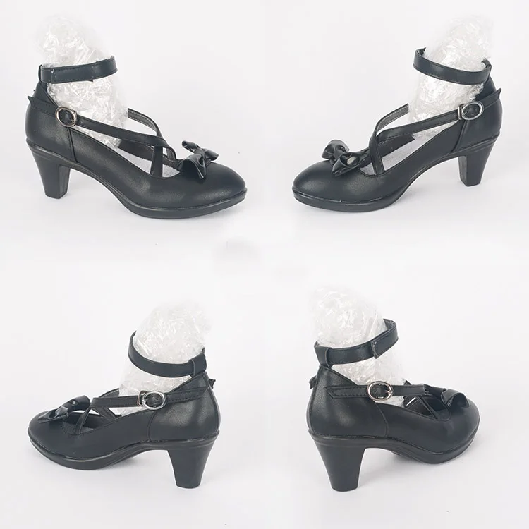 shoes Аниме CAROLE& TUESDAY унисекс косплей костюм парик школьная форма Одежда Бант Лолита платье Cos обувь полный комплект - Цвет: shoes