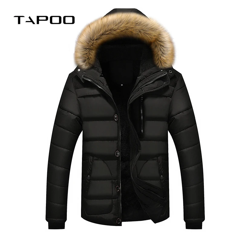 Мужская Повседневная парка с капюшоном ветрозащитная теплая Толстая флисовая